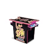 Arcade1Up Ms.PAC-Man Head-to-Head Arcade Machine – Retro Home Arcade Table with 12 Classic Games, Light-Up Control Deck & Real-Feel Joysticks