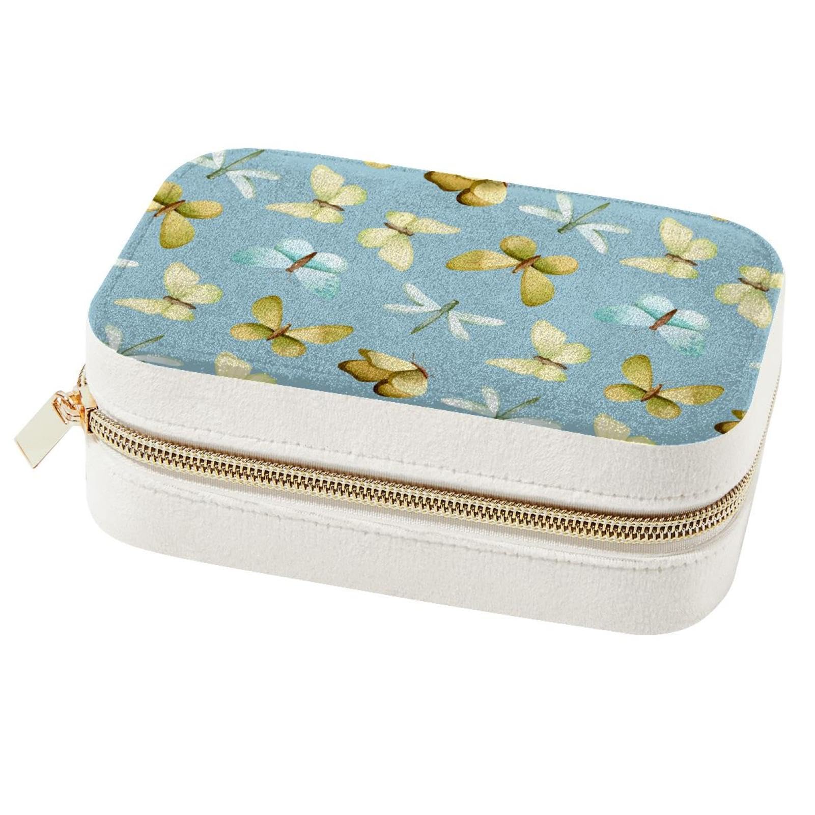 Organiseur bijoux voyage rigide anti-nœuds pour boucles d'oreilles et bagues
