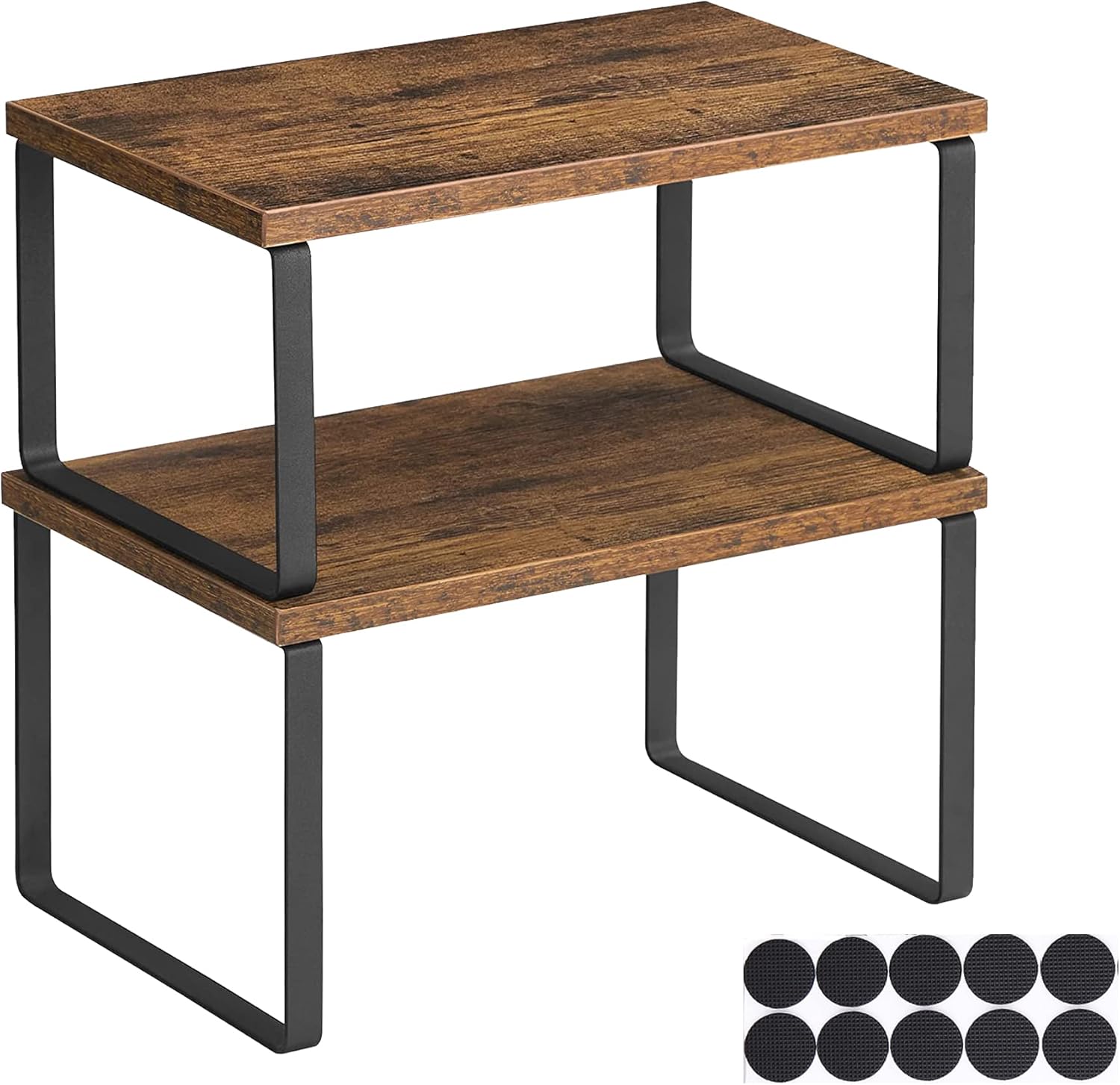 BETUREEIU Kitchen Counter Shelf Set of 2 Countertop Shelves Organizer