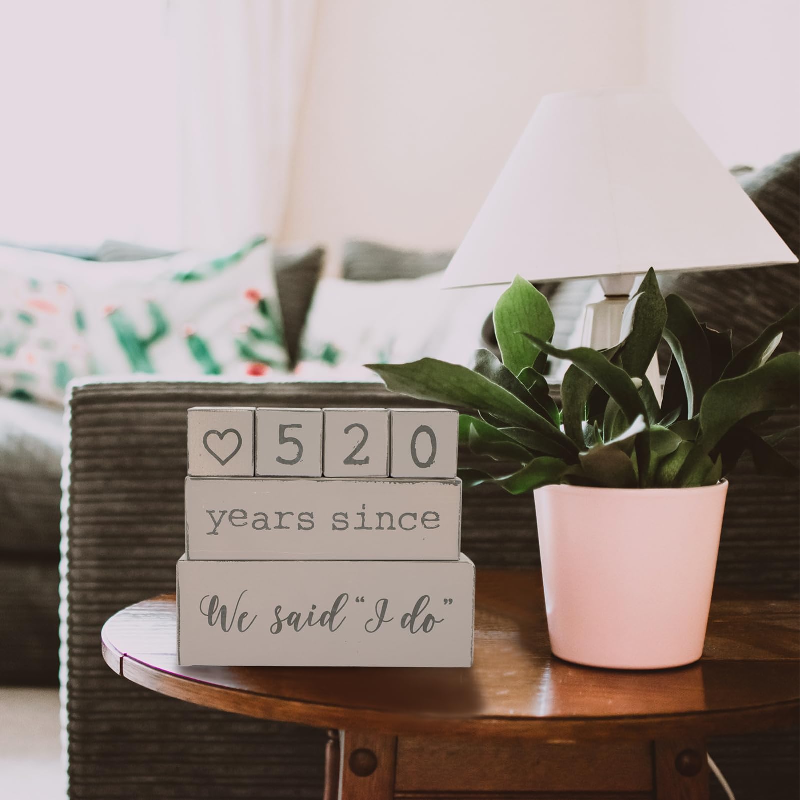Calendario in Legno Per Matrimonio Blocchi Di Conto Alla Rovescia Decorazione Da Tavolo Per Fidanzamento
