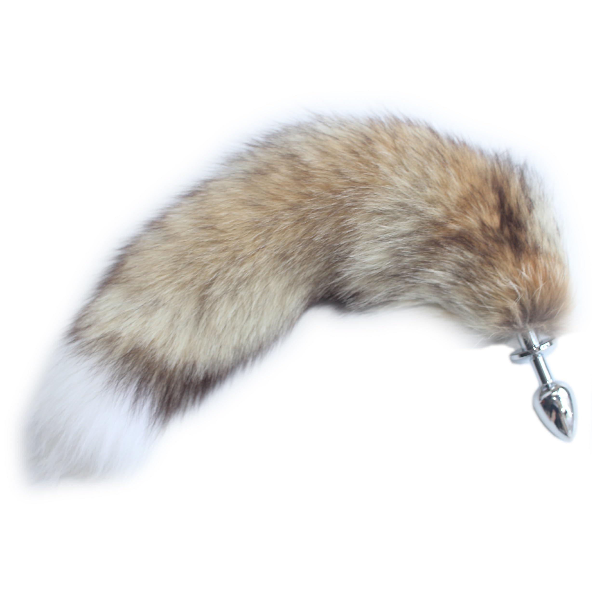Amazon.com: Real Fox Fur Tail Stainless Steel Anal Plug Set