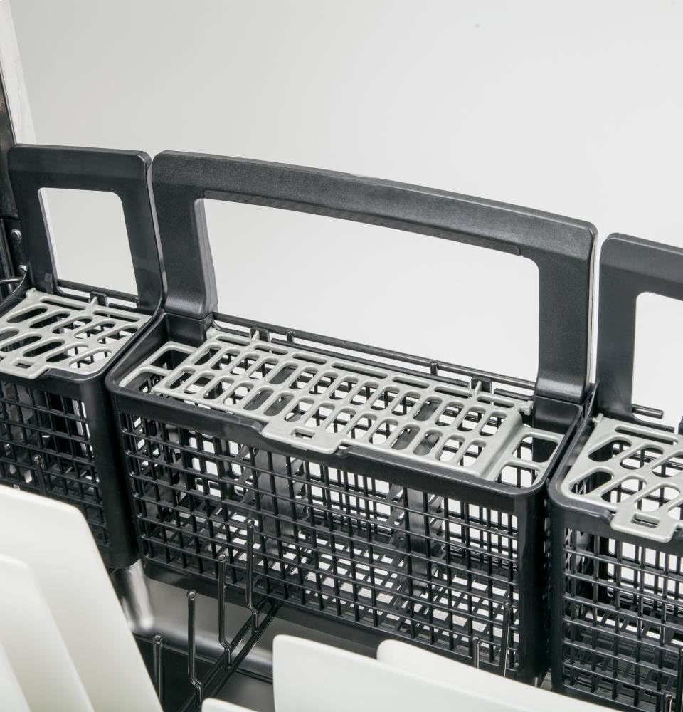 Close-up of dishwasher cutlery baskets