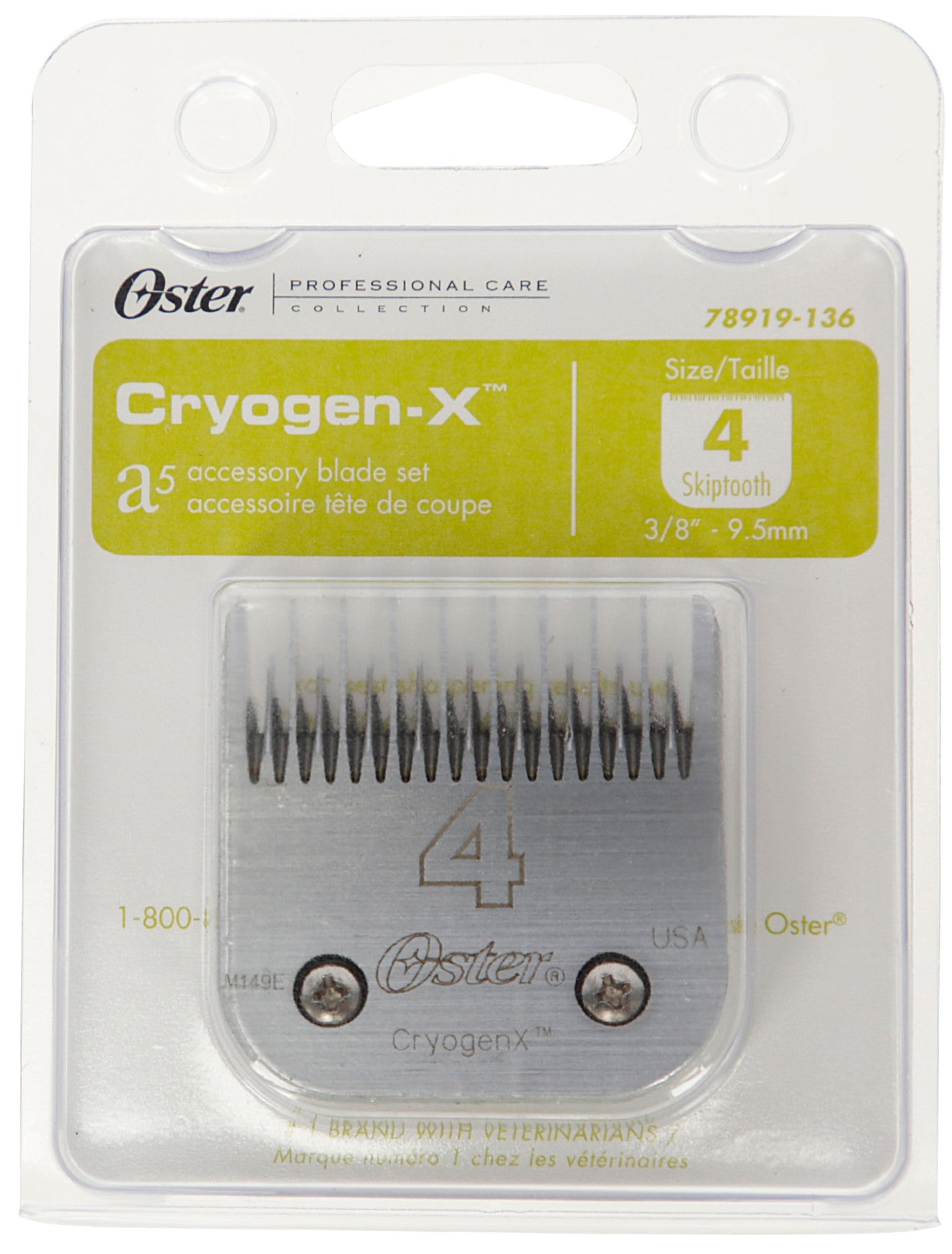 Oster Scherkopf Nr. 4, L: 9,5 mm Skip Tooth