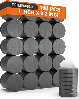 Magnet Ceramic Magnets 50 Pcs Strong Magnets for Craft Magnets with Adhesive Backing Perfect for Refrigerator, Craft Hobbies, Science Projects and School Notice Boards