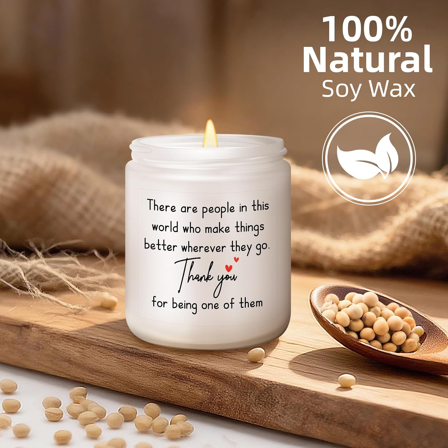 KLL Thank You Gifts for Women - Inspirational Birthday Gift for Women, Thank You Appreciation Gifts for Coworkers Friend Teachers Nurses Boss Employees - Lavender Scented Candle - Image 3