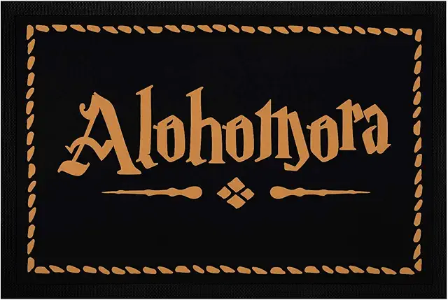 Felpudo Alohomora Antideslizante y Lavable - 60x40 cm Negro - MoonWorks®