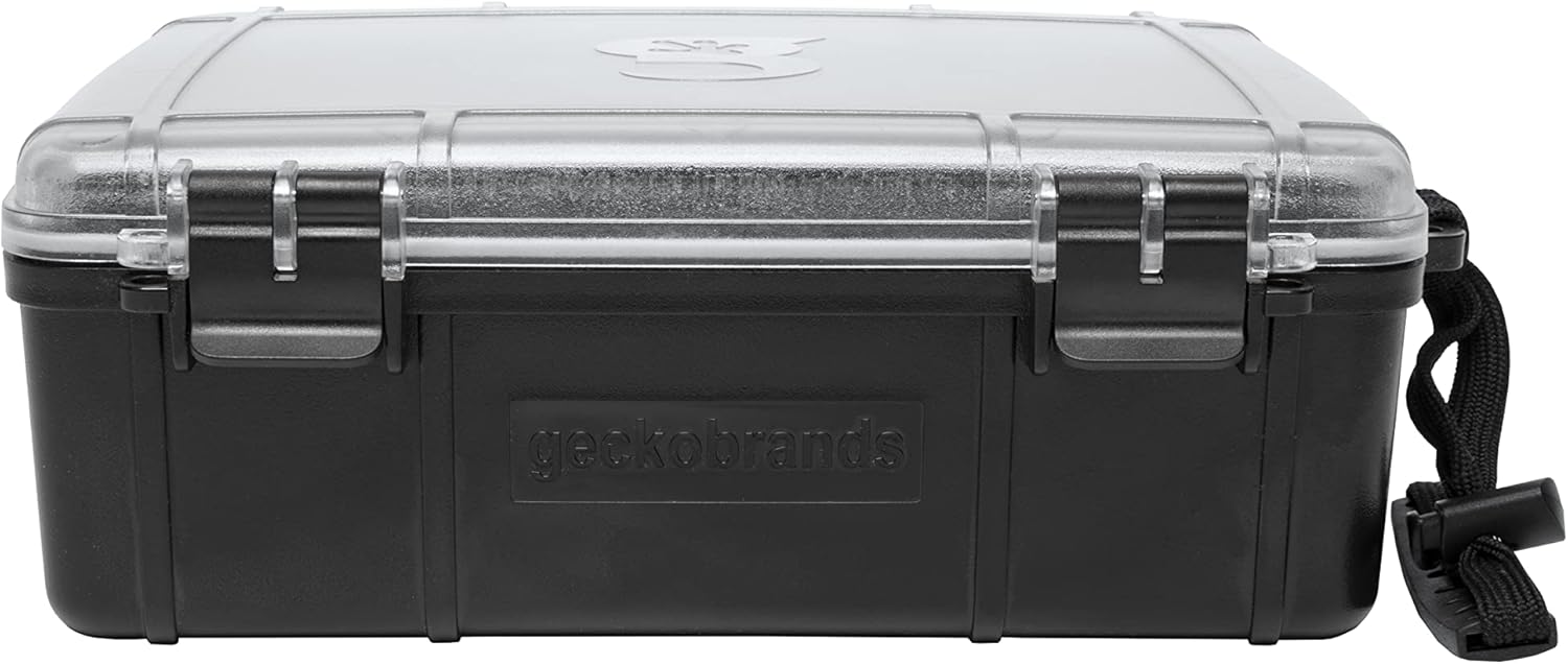 geckobrands Waterproof Dry Box with Silicone Liner – Durable, Dust-Proof, Crush-Proof Storage for Electronics and Gear