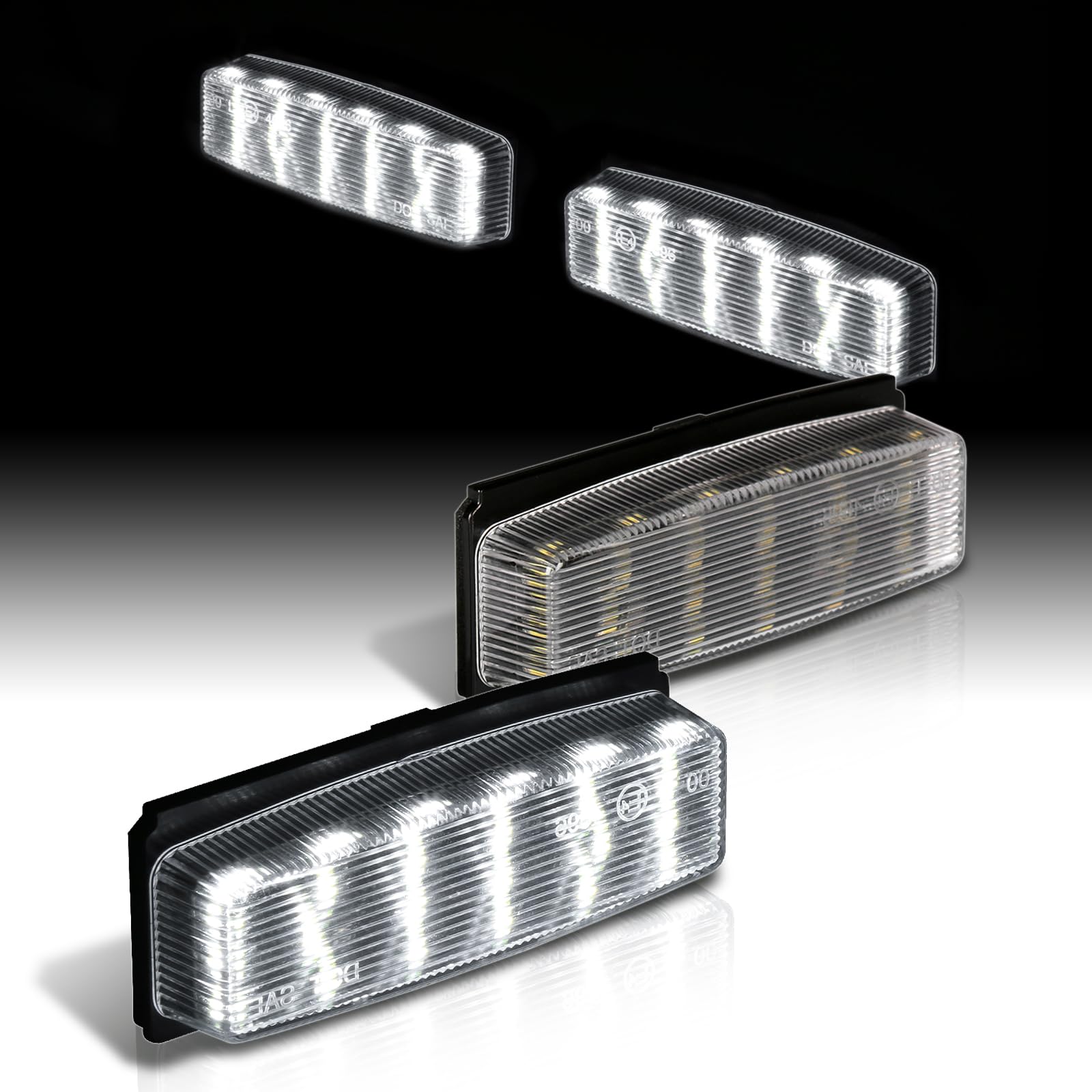 AJP Distributors 2PCS White SMD LED Rear Bumper License Plate Lights Lamps Assembly Pair Compatible/Replacement For Miata MX-5 NC 2006 2007 2008 2009 2010 2011 2012 2013 2014 2015 06 08 10 11 12 14 15