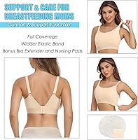 Vista 7 de Brasier de bombeo manos libres, brasier de extractor de leche manos libres, sujetadores de lactancia para bombear extractores de pecho ajustables