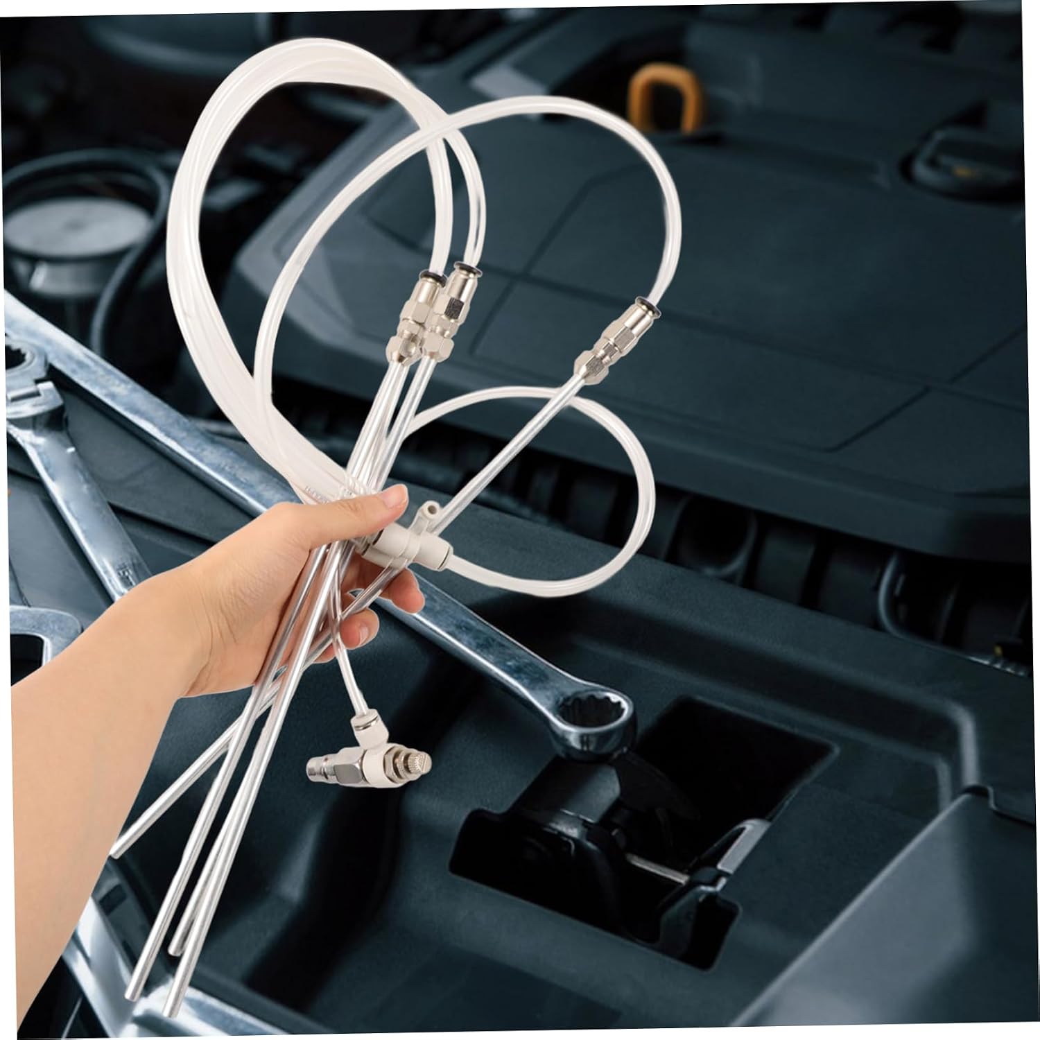 CHILDWEET Pneumatic Tool for Engine Maintenance Efficient Engine Cylinder Carbon Removal Equipment with Durable and Metal Construction for Automotive Cleaning