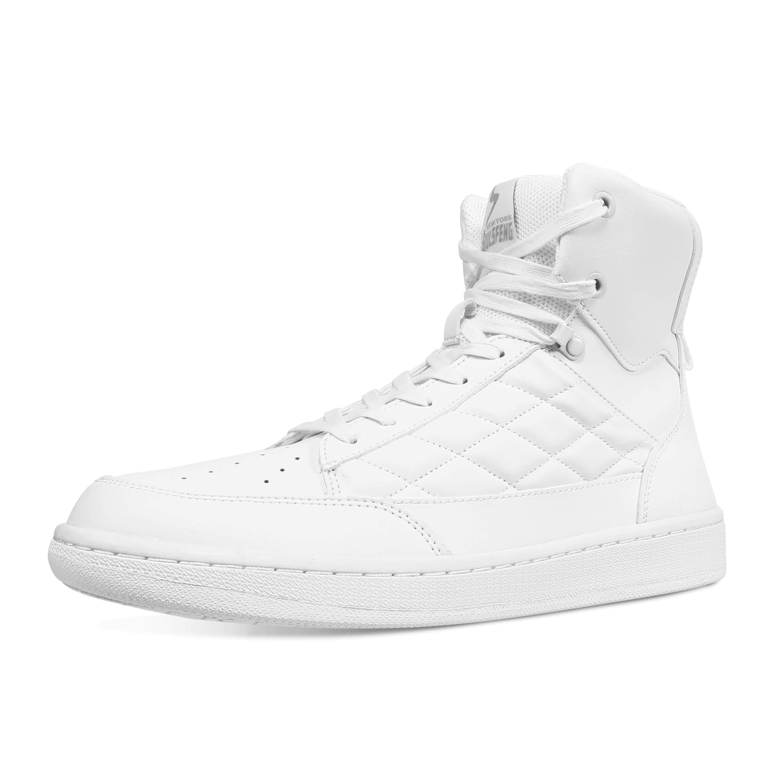 Soulsfeng Men's Women's High Top Sneakers Leather Ankle Boots Lace Up Walking Tennis Shoes