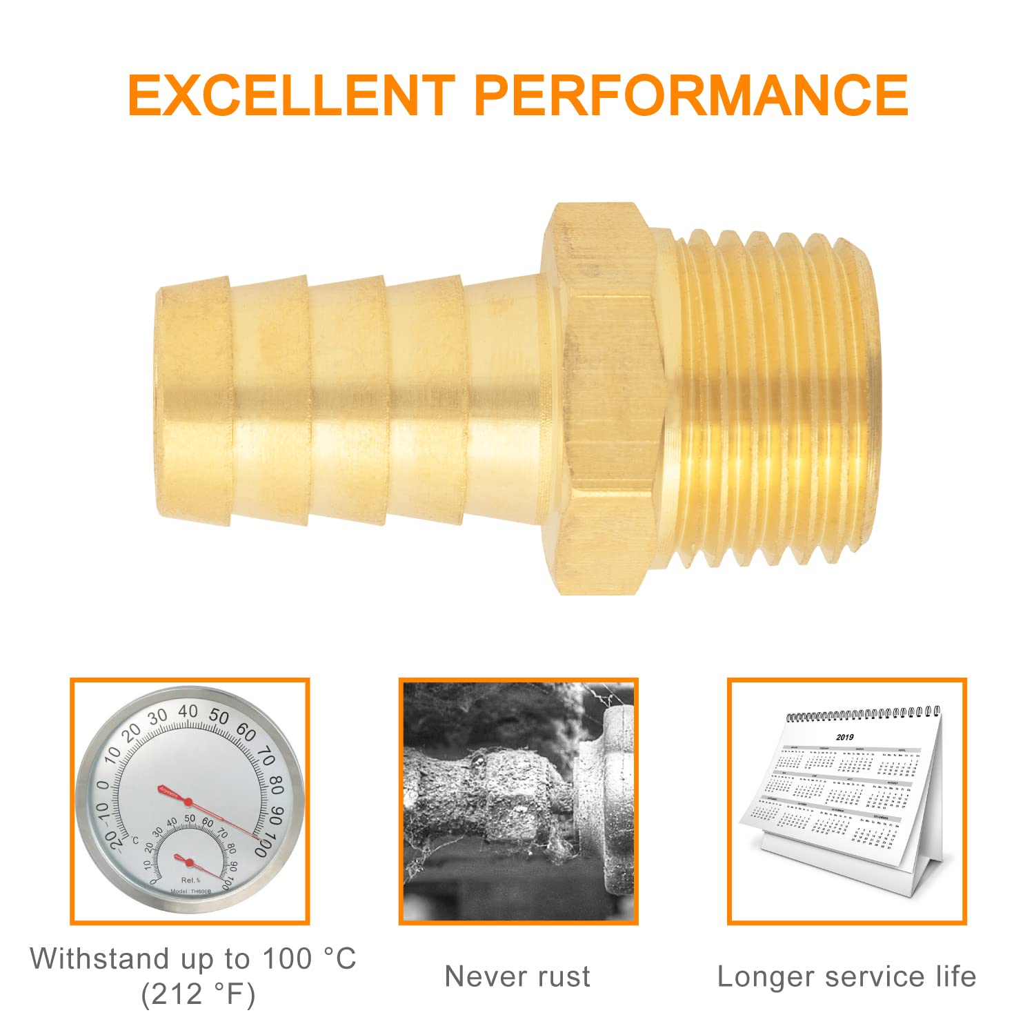 Proline Series 5/8-in X 3/4-in Barbed Barb X Mip Adapter Fitting - Foto 4