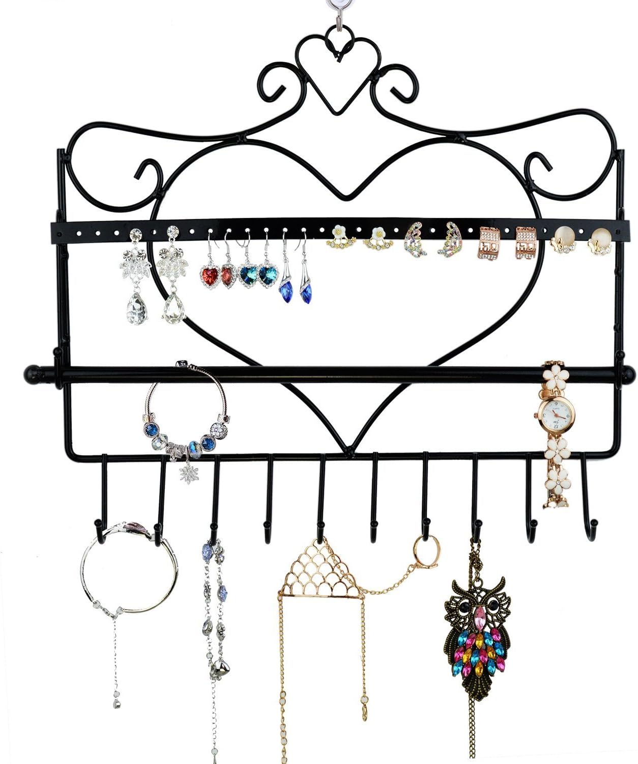 Avotree Wall Mount Jewelry Organizer Hanging Earring Holder