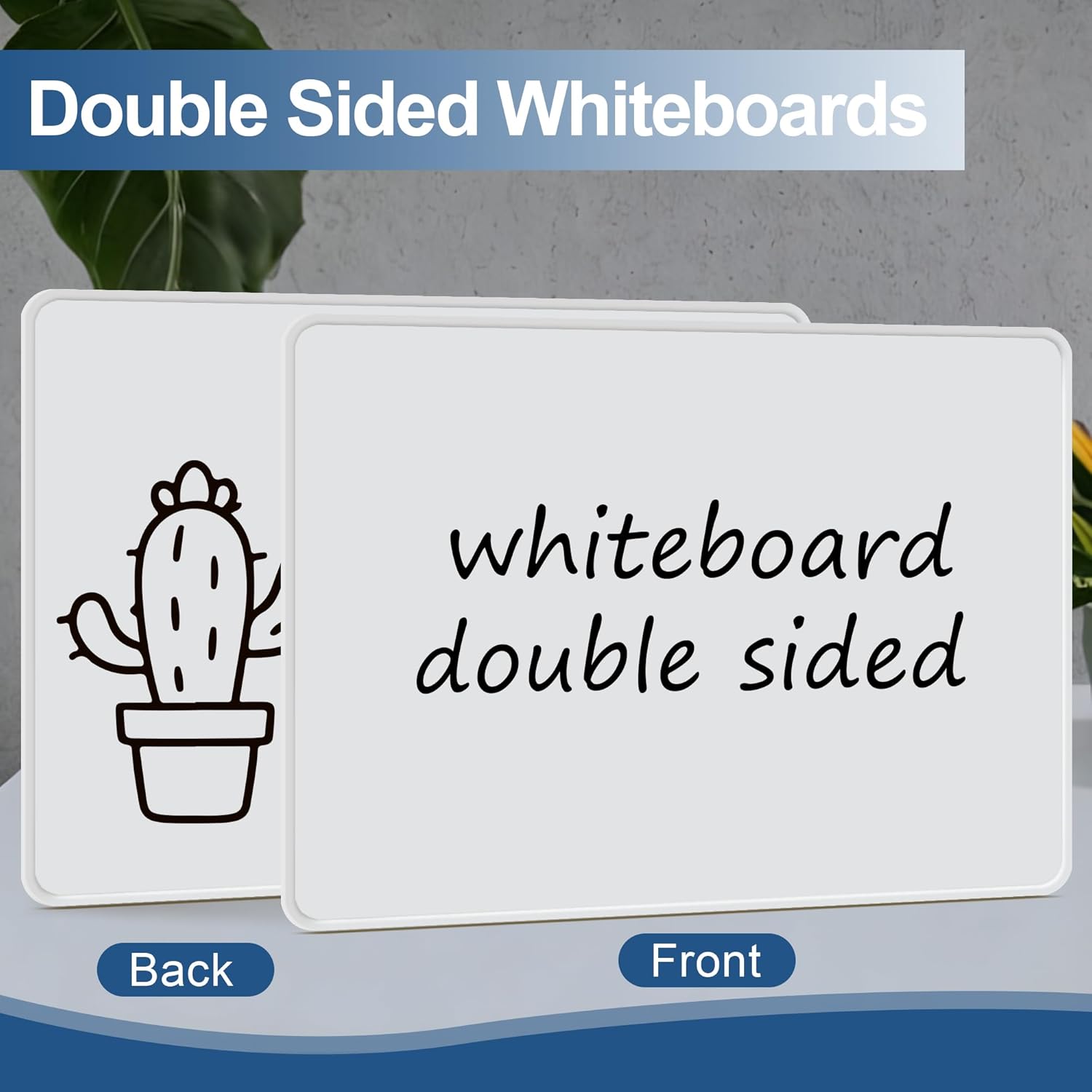 Magnetic Dry Erase Boards, 12 Pack 9 x 12 Inch Double Sided Portable Personal Small Whiteboards, Include 12 Markers, 12 Erasers, 24 Magnets for Kids, Students, Teachers Classroom School Supplies