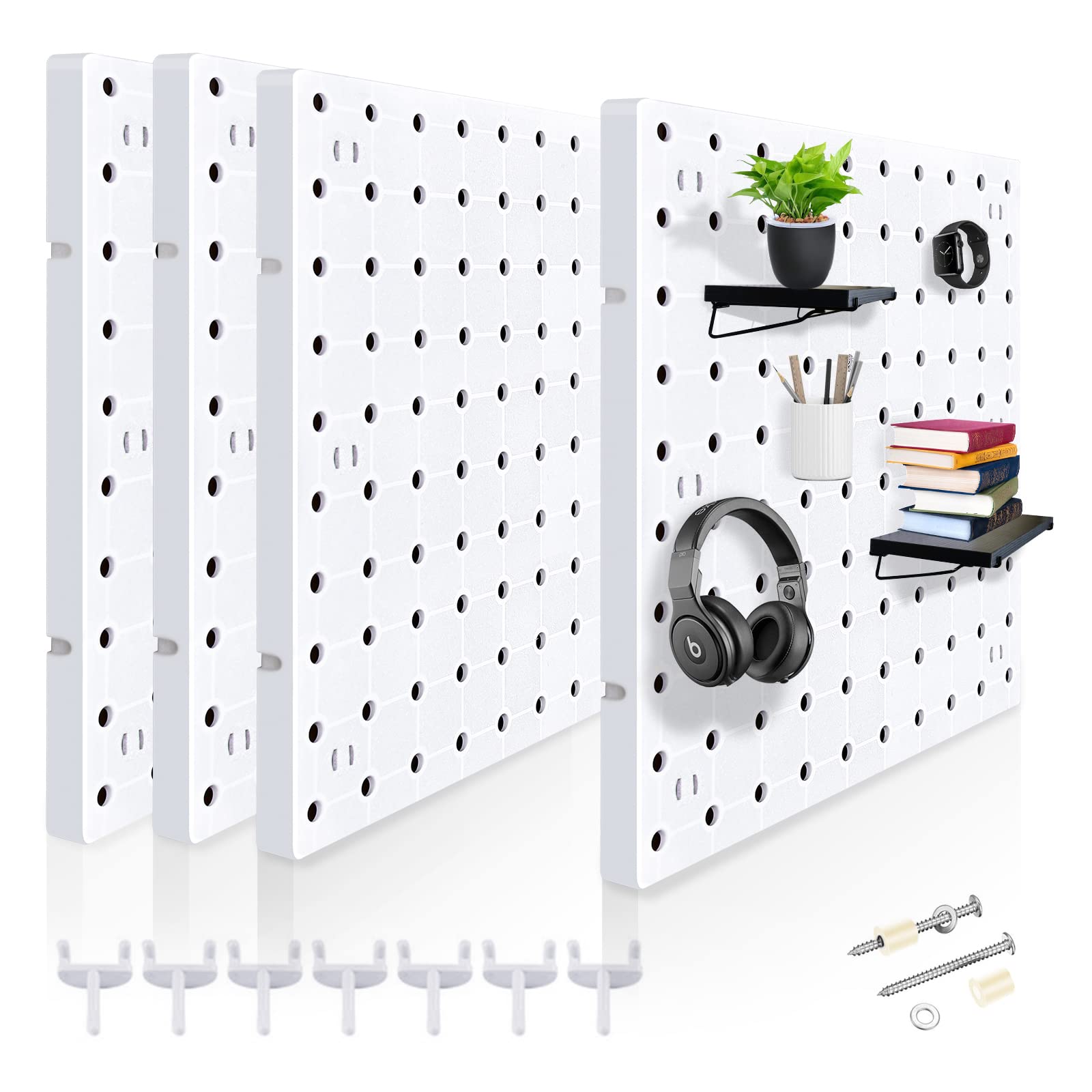 Buy 4PCS Pegboard Wall Display Pegboard Wall Panel, Pegboard Organizer