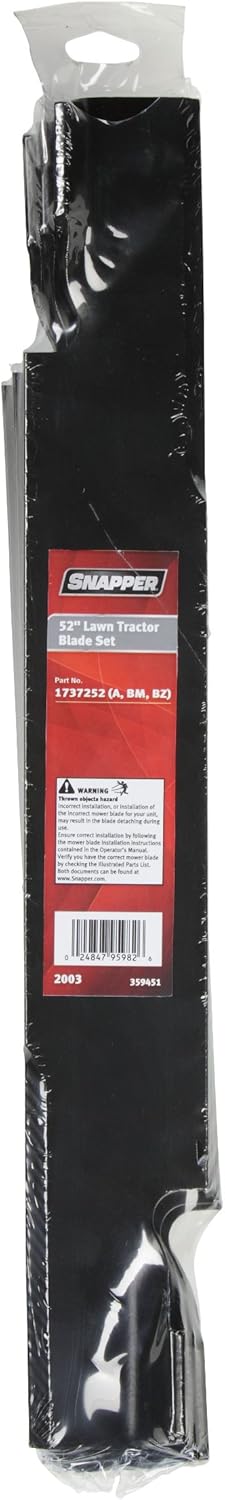 Snapper 2003 52" Lawn Tractor Blade Set (3 Blades Per Set)