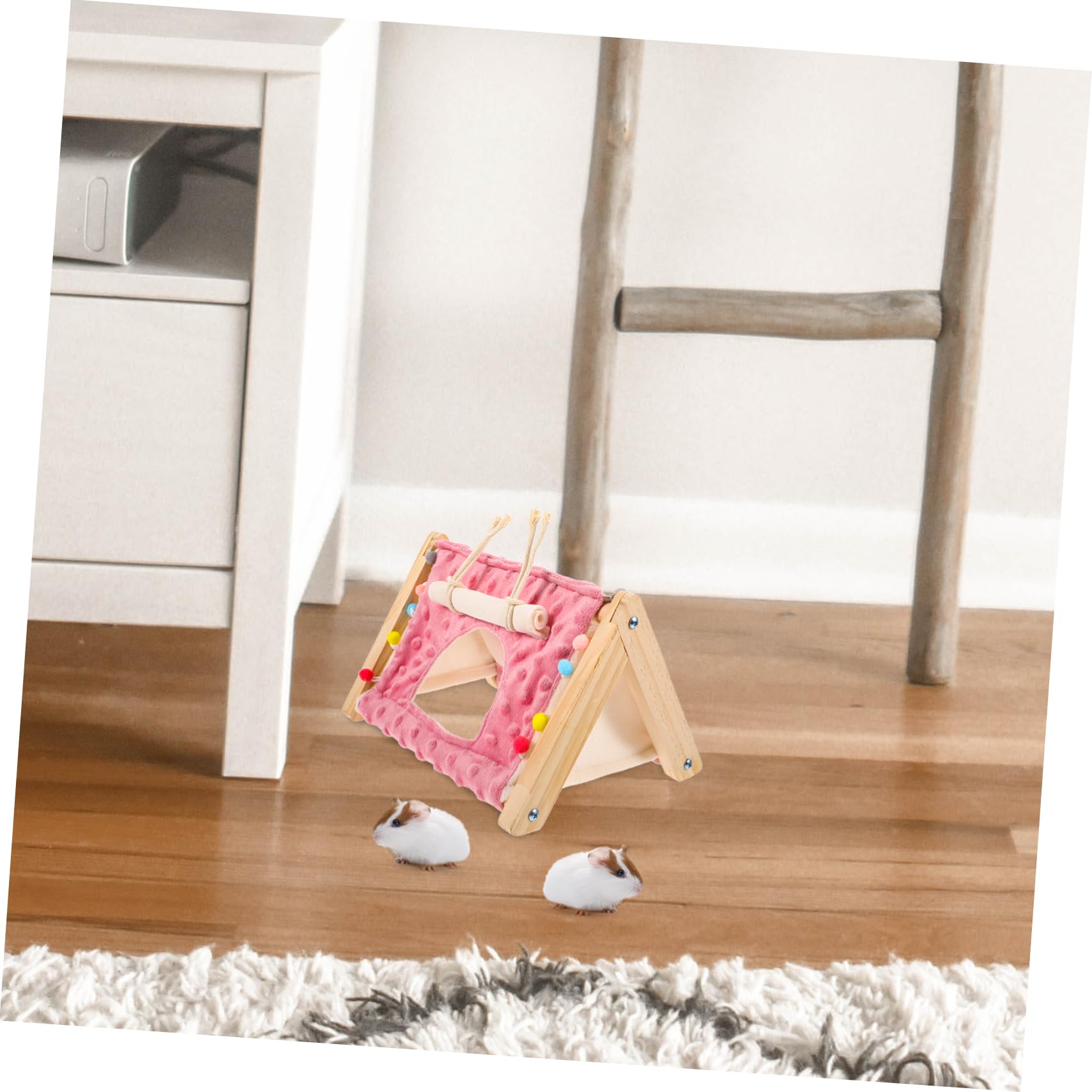 BESPORTBLE 4piezas Casa De Campaña Decorativa para Hámster Refugio Acogedor para Mascotas Pequeñas Nido para Cobayas y Chinchillas Cama Suave y Versátil para Roedores para Esconderse y