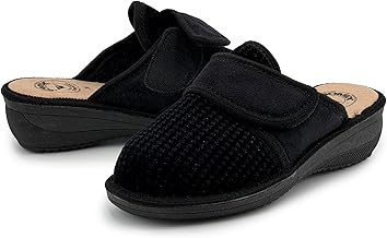 JOMIX Women's Slippers with Heel Winter Comfortable Anatomical Slippers Made in Italy