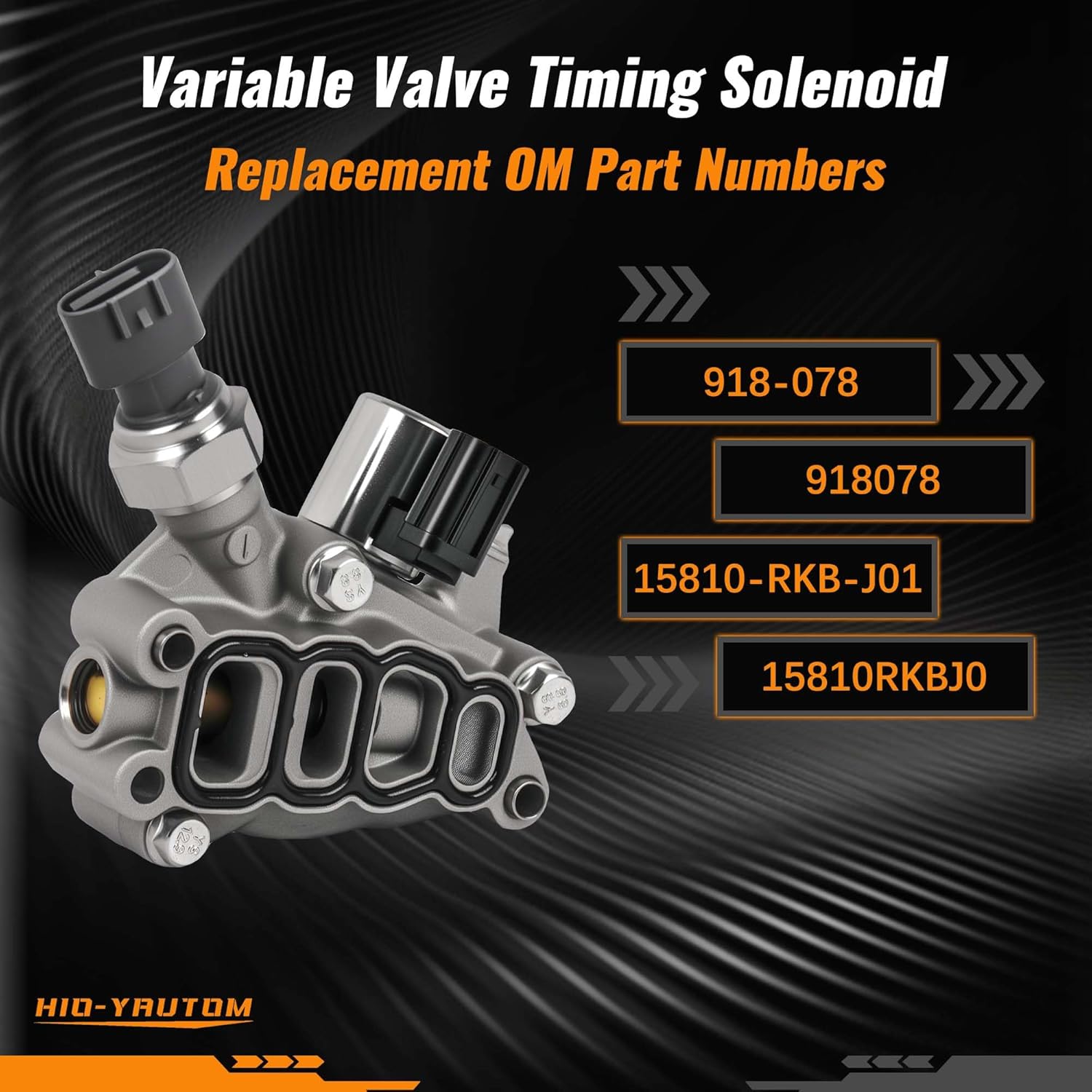 918-078 Engine VVT Solenoid Variable Valve Timing Compatible with Honda Accord Hybrid 3.0L 2005-2007, Odyssey 3.5L 2005-2007, Pilot 3.5L 2006-2008 Replacement for 918-078 15810-RKB-J01