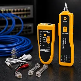 Localizador Zumbidor Testador de Cabo RJ45/RJ11, Portátil, Alimentado a Bateria