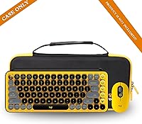 Vista 5 de Aproca Funda compatible con teclado inalámbrico mecánico Logitech POP Keys y teclado inalámbrico POP, teclado inalámbrico K2, bolsa de Negro