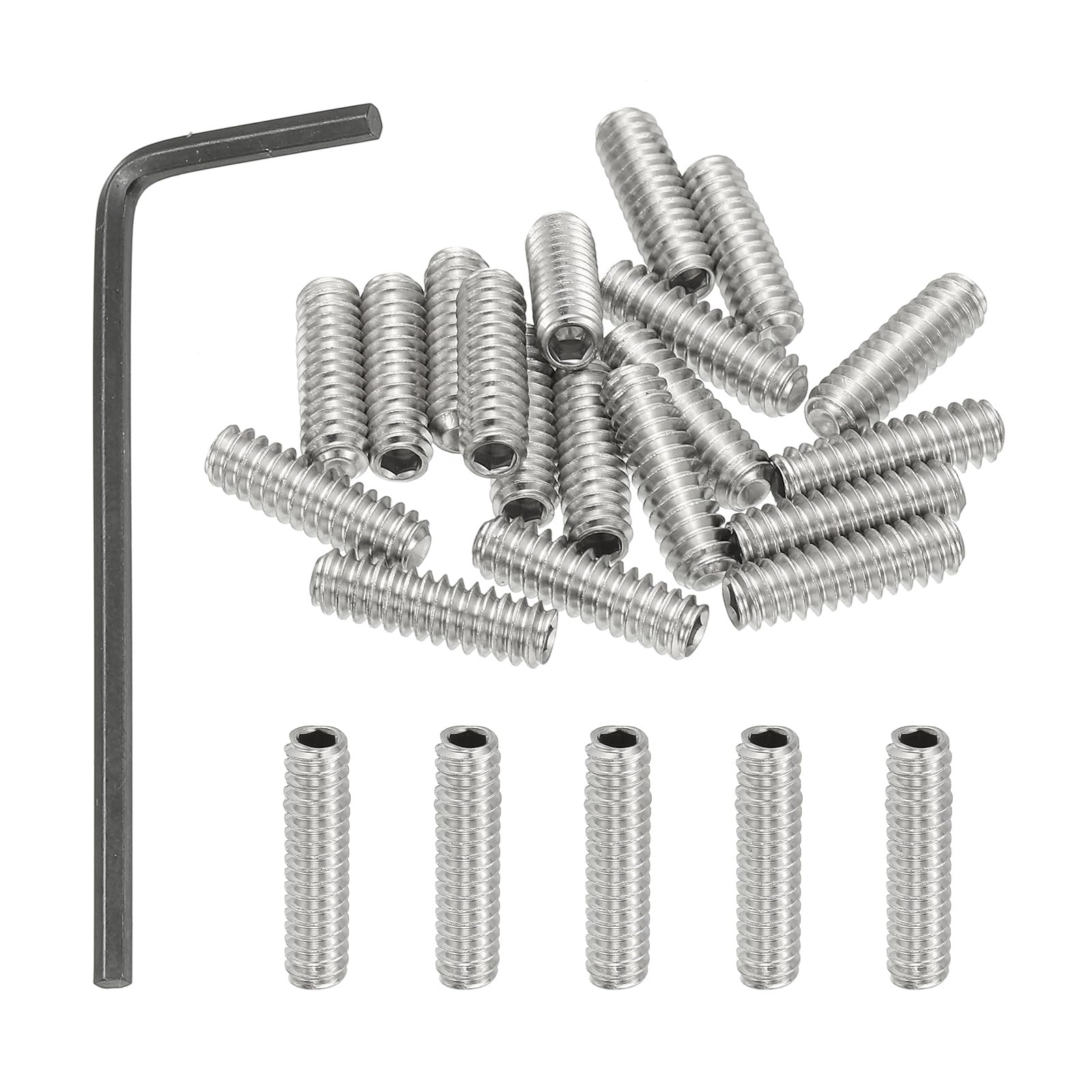 PATIKIL #10-24x5/8" Internal Hex Socket Set Grub Screws