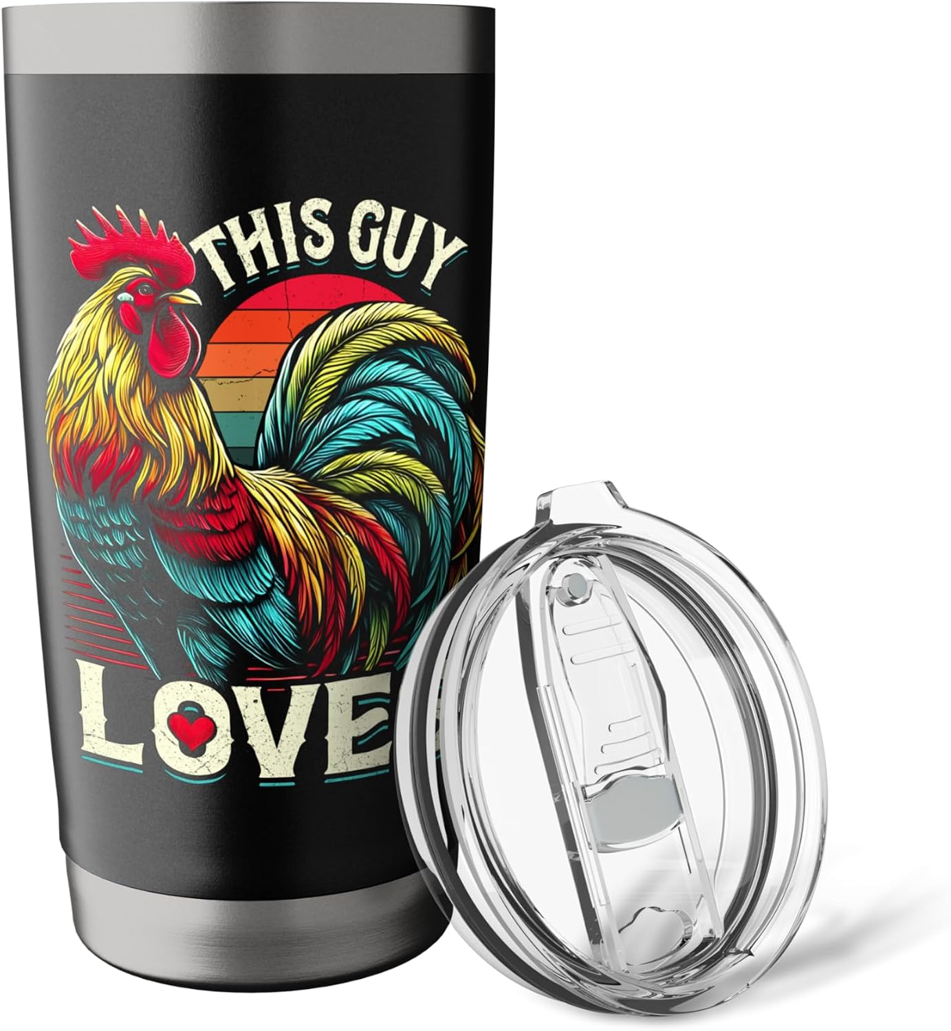 This Guy Loves Cock Funny Gay Man LGBT Joke Humorous Adult Stainless Steel Insulated Tumbler image 5