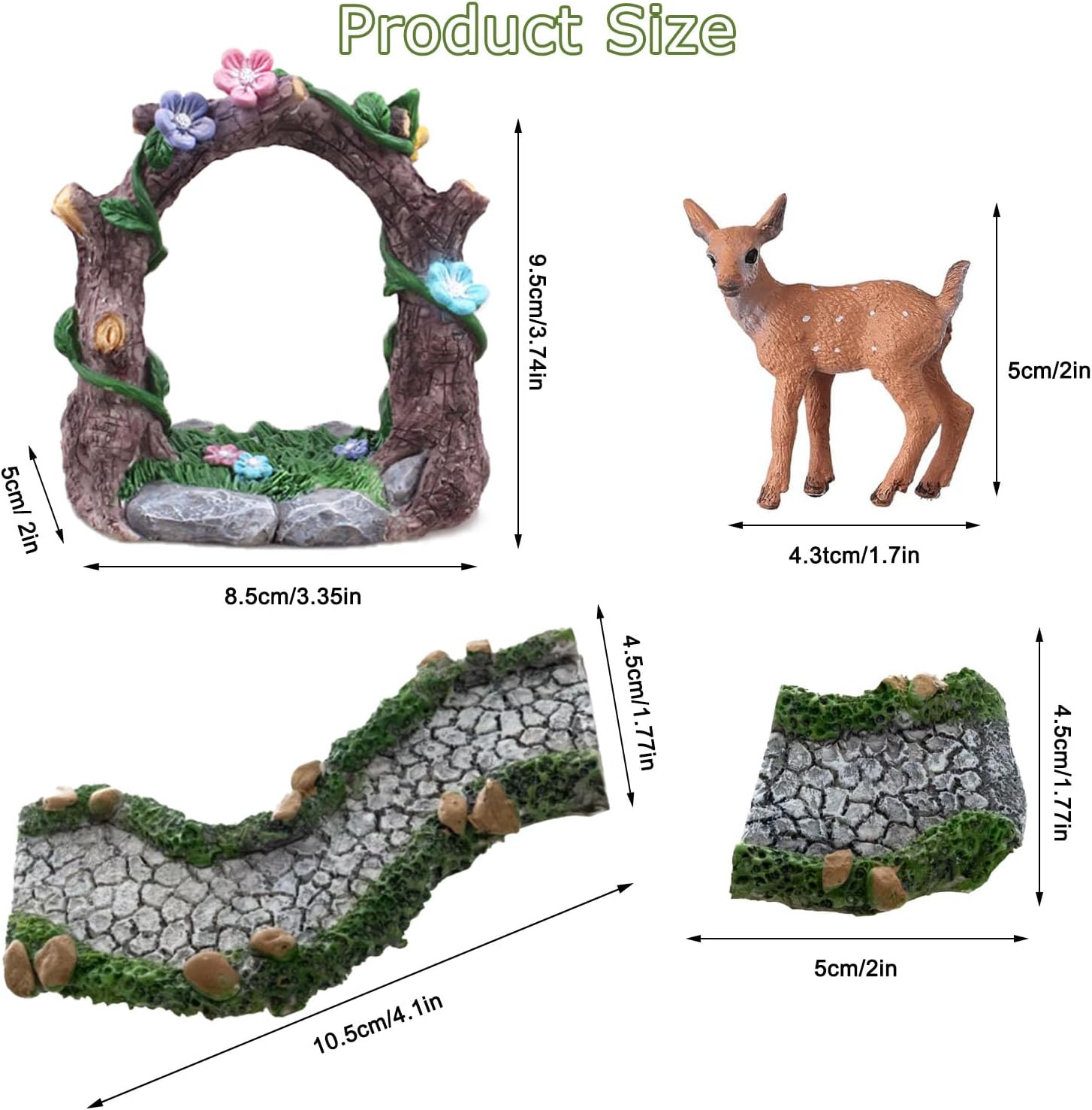 Fairy Garden Accessories, 27 Pcs, Fairy Garden Kit, Fairy Garden Walkway Path, Miniature Garden Figurines, Micro Landscape Ornaments for DIY Craft