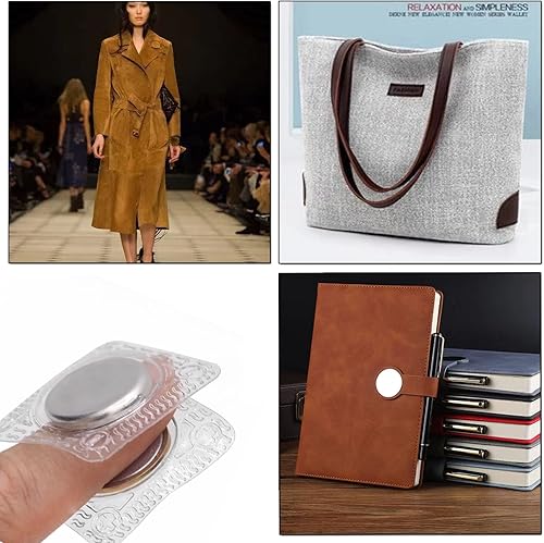 Miniatura 7 de Betoplin Broches magnéticos para coser de 0.787in, 1316 pulgadas, cierres magnéticos ocultos de PVC para bolsos, ropa, bolso