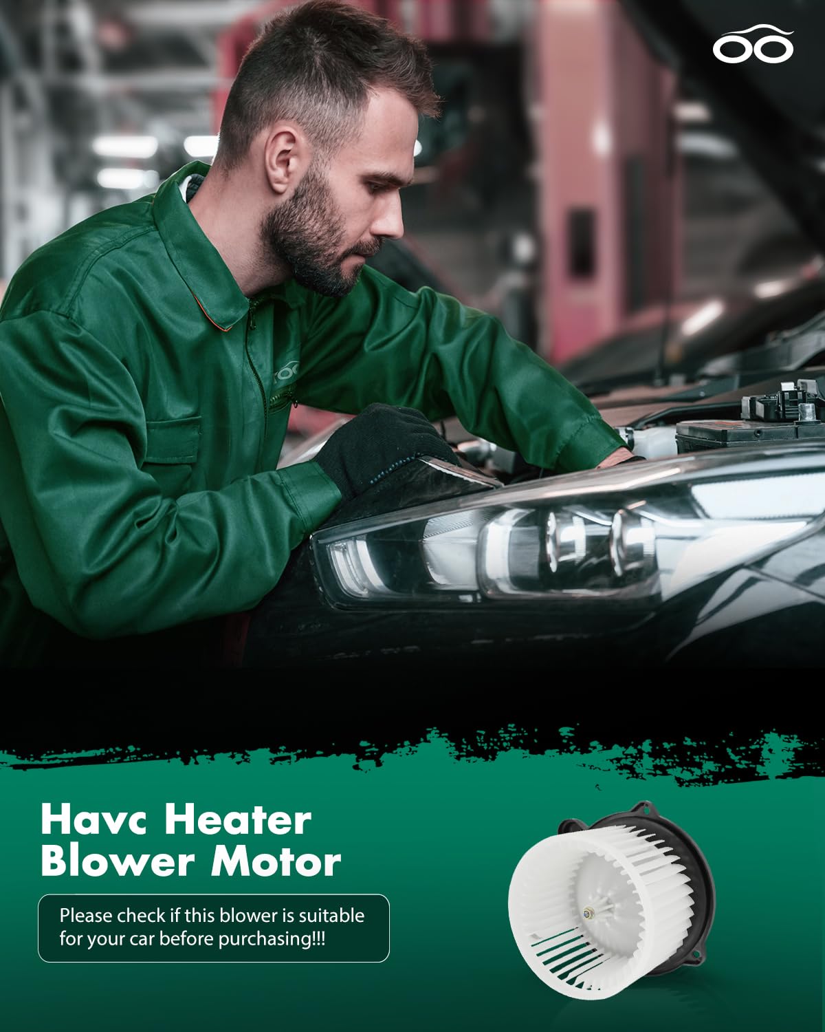 SCITOO Motore anteriore del ventilatore del riscaldatore di HVAC con gabbia del ventilatore misura per Kia For Soul 2014-2019 Sostituire 700300
