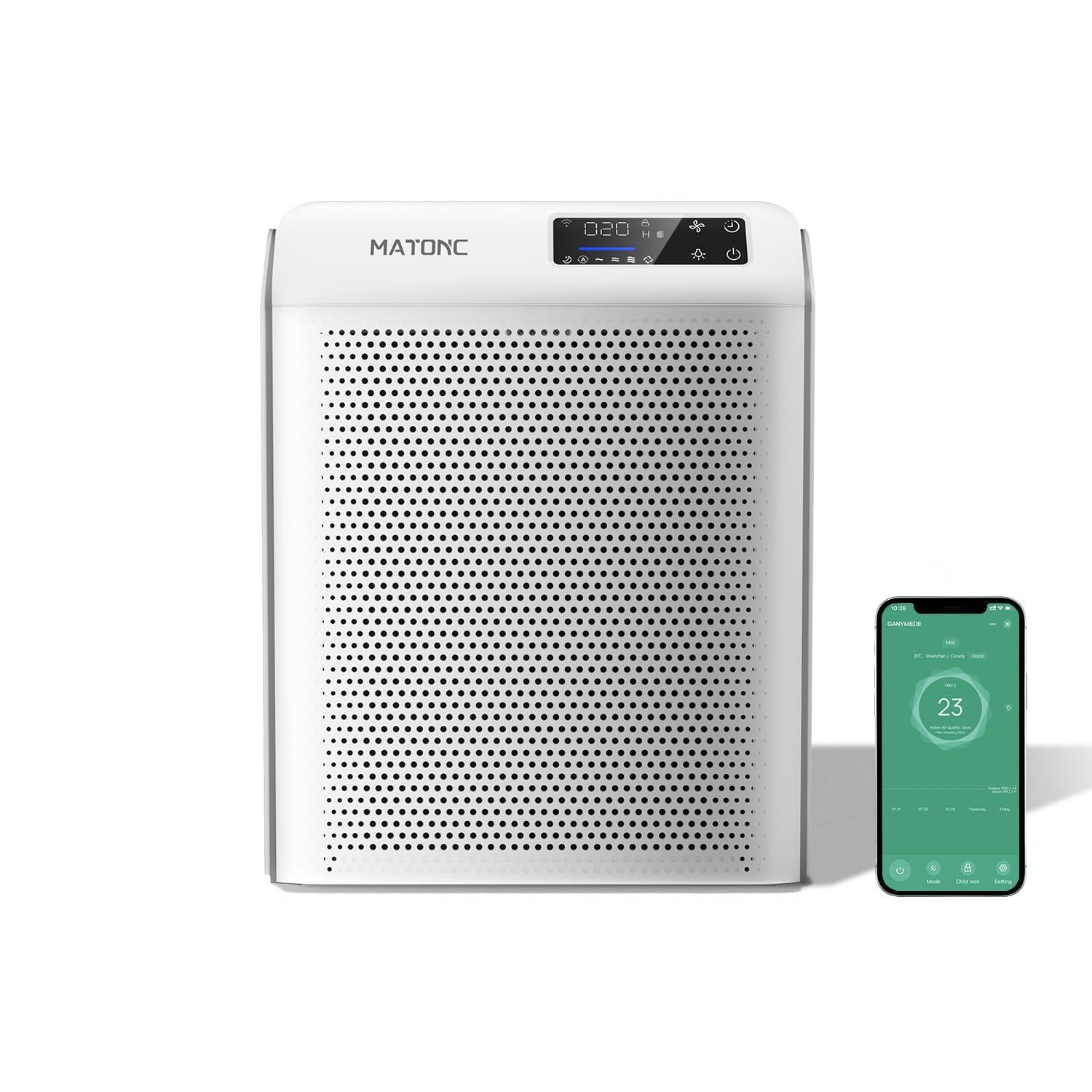 Air Purifiers for Home HEPA Air Purifier with PM2 5 Air Quality Display Auto Mode Air Cleaner for