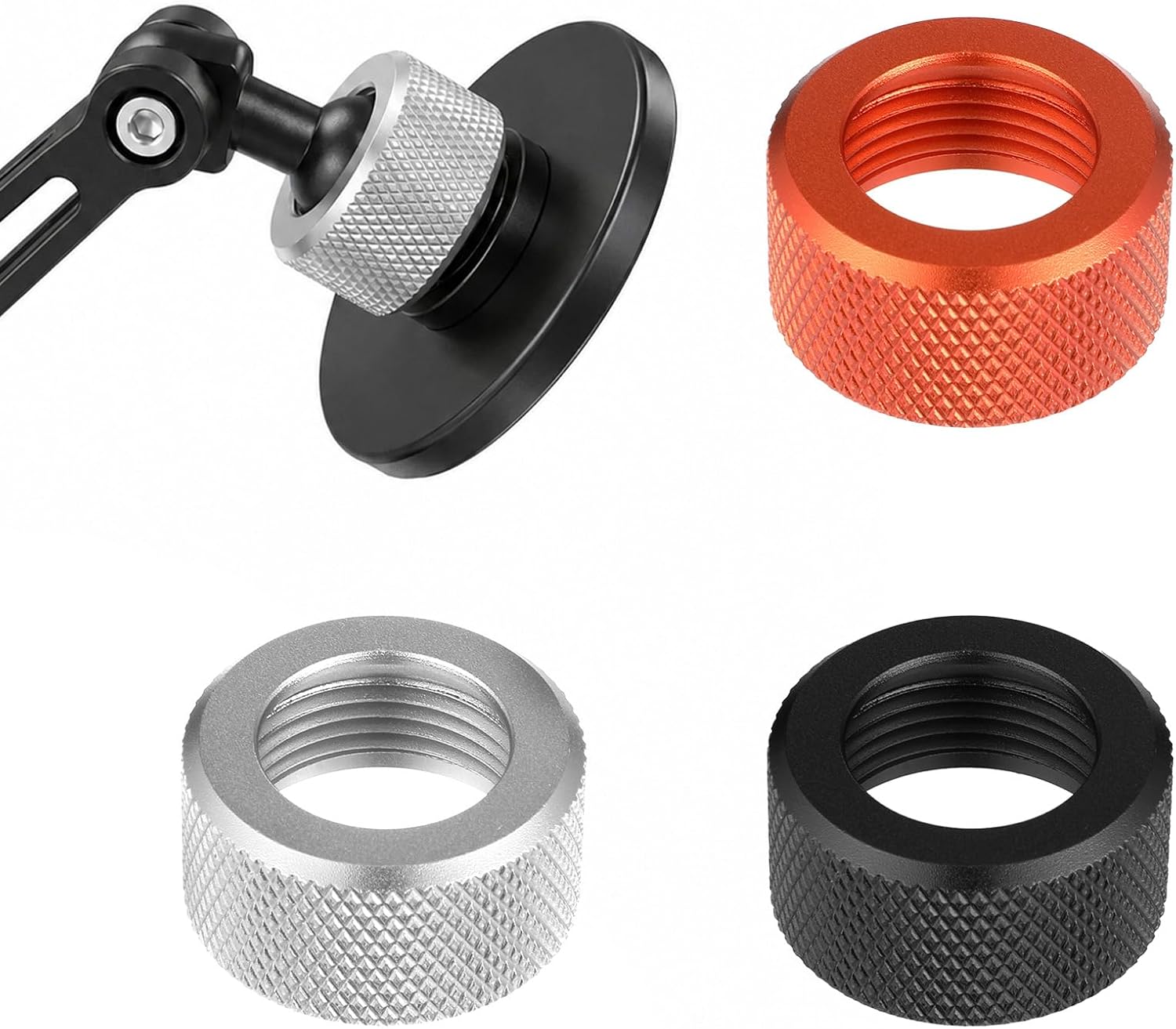 3 PCS 17mm Ball Head Aluminum Nut Universal Ball Head Mount Tightening