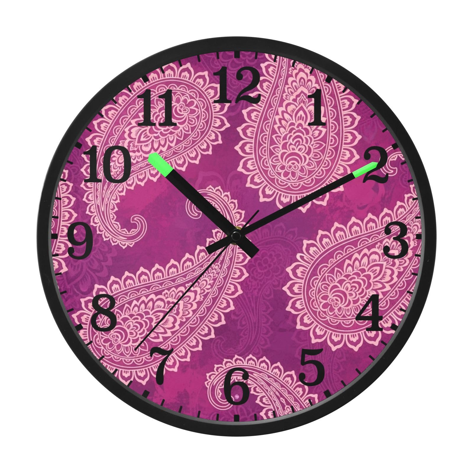 Petite horloge analogique moderne lumineuse à piles 30,5 cm