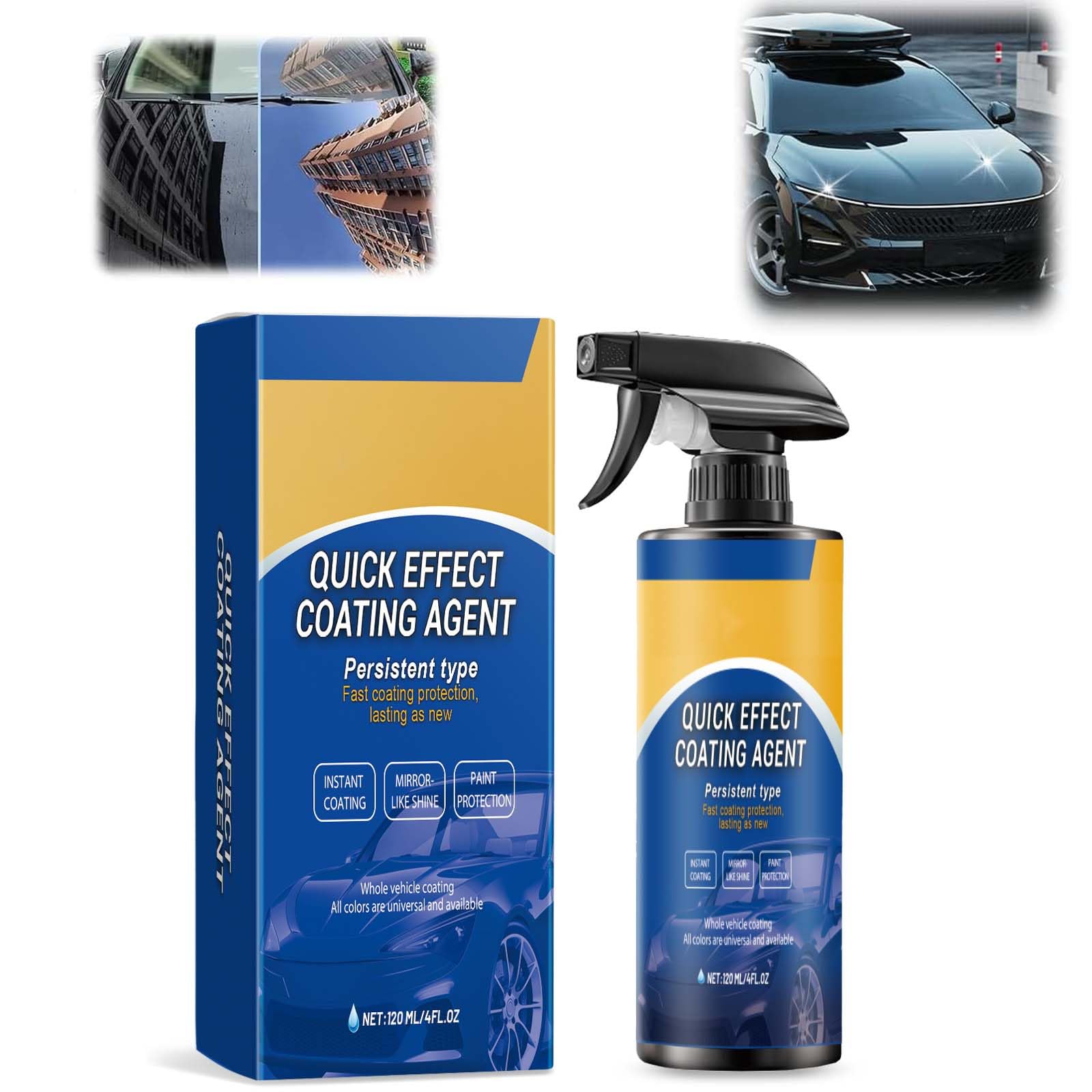 Car Polish Ceramic Coating Car Spray Wax, 3 in 1 Auto Ceramic Spray for Shine and Protection, Waterless Car Wash Quick Effect Coating Agent for Shine and Protection (1 PCS)