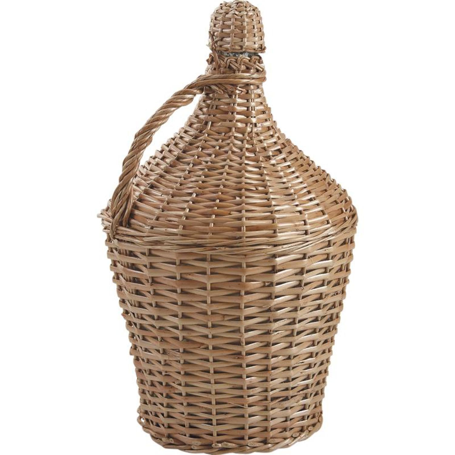 AUBRY GASPARD - Dame-Jeanne 10L en Osier Buff et Verre - Contenance Idéale pour Boissons et Décoration - Durable et Polyvalente - Sans Bouchon - Couleur Buff - Taille 10 Litres