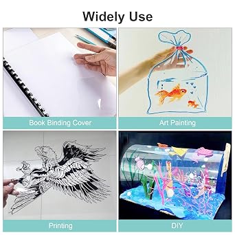 100 Sheets Acetate Sheets A4, Flexible Clear Acetate Plastic Sheet Lightweight PET Paper Film Thin Panels for DIY Craft Picture Poster Frames Arts Craf
