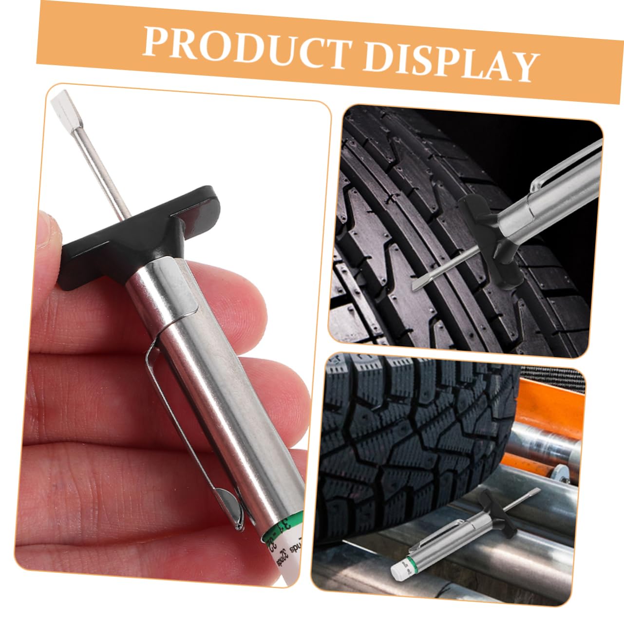 OUNONA 8pcs Sturdy Tire Thread Measuring Gauge Tire Tread Depth Ruler for Professionals Diyers