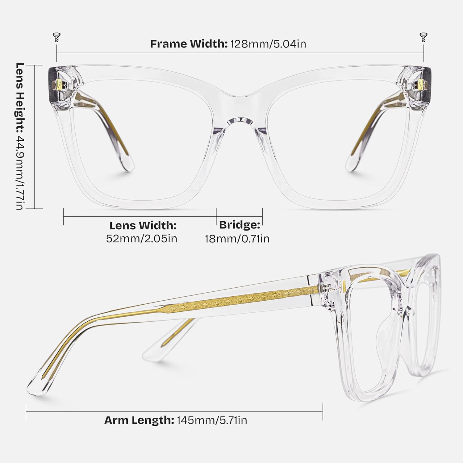 Zeelool Square Blue Light Glasses for Woman Classic Designer Eyeglasses Frames Fashion Computer Fake Eyewear Glasses Rory