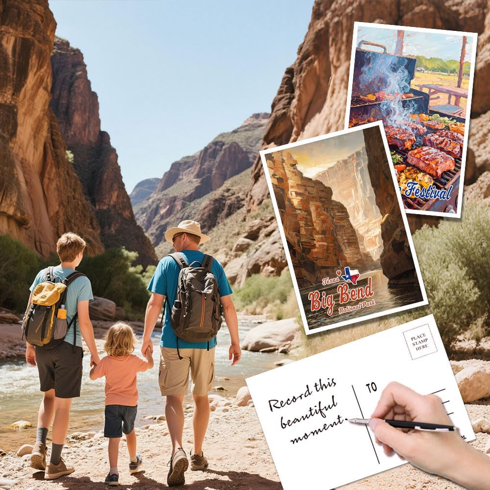 SHOXREM Texas Postcards Set of 24, 4x6 Retro Travel Landmarks image 5