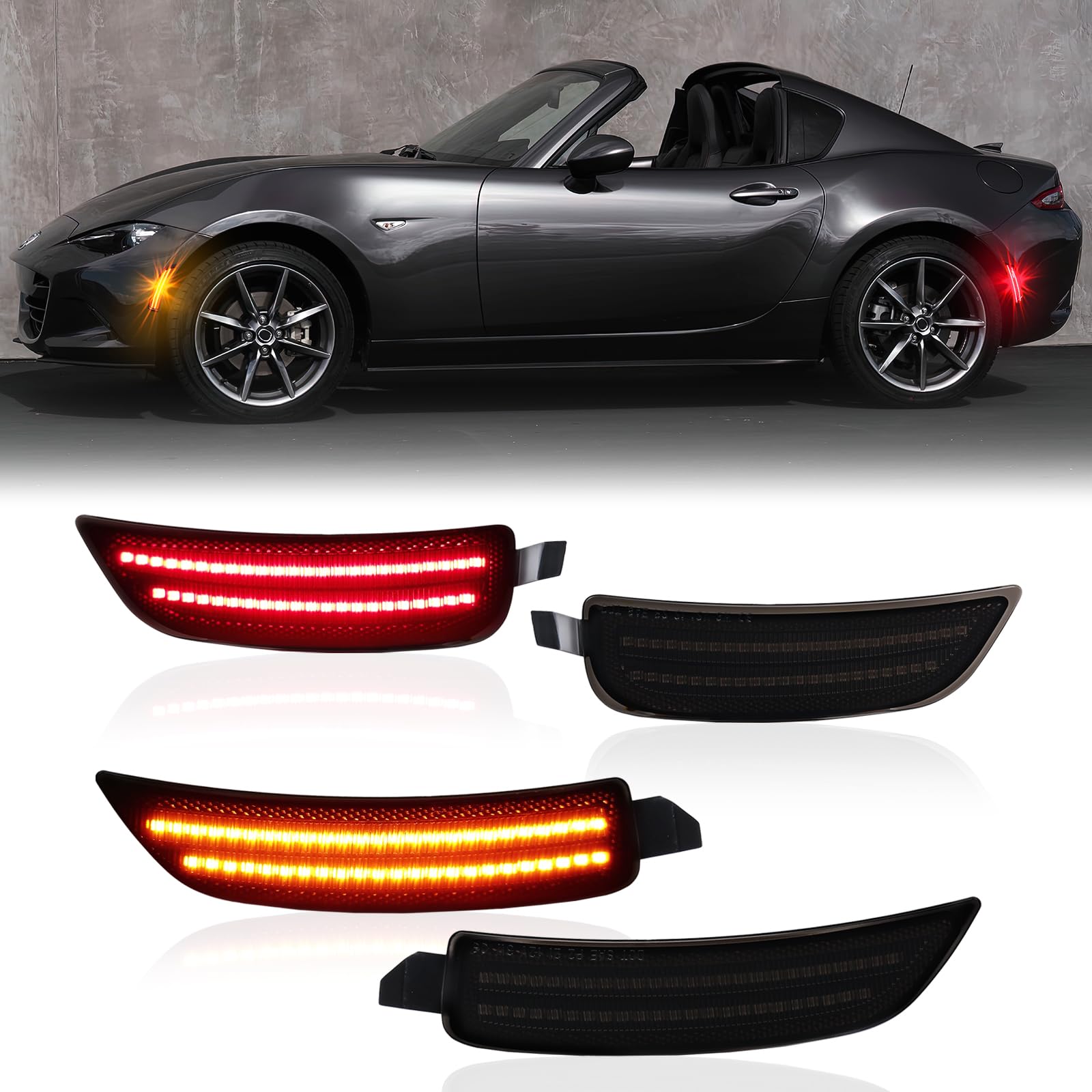 Amazon.com: DERMOKA LED Side Marker Lights Front Rear Bumper