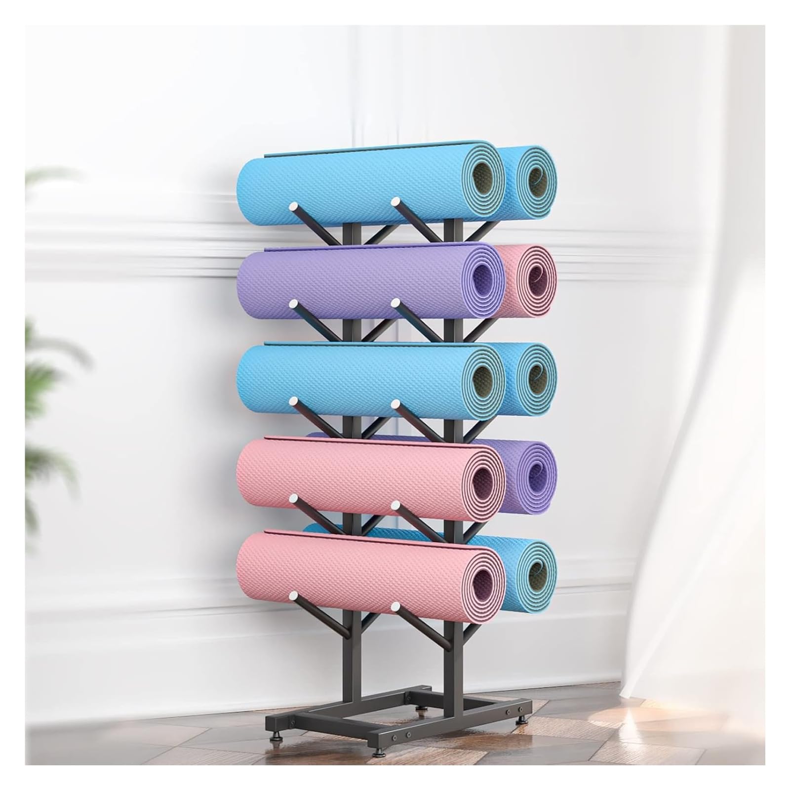 Grand organisateur tapis de yoga étagère murale sport et ski