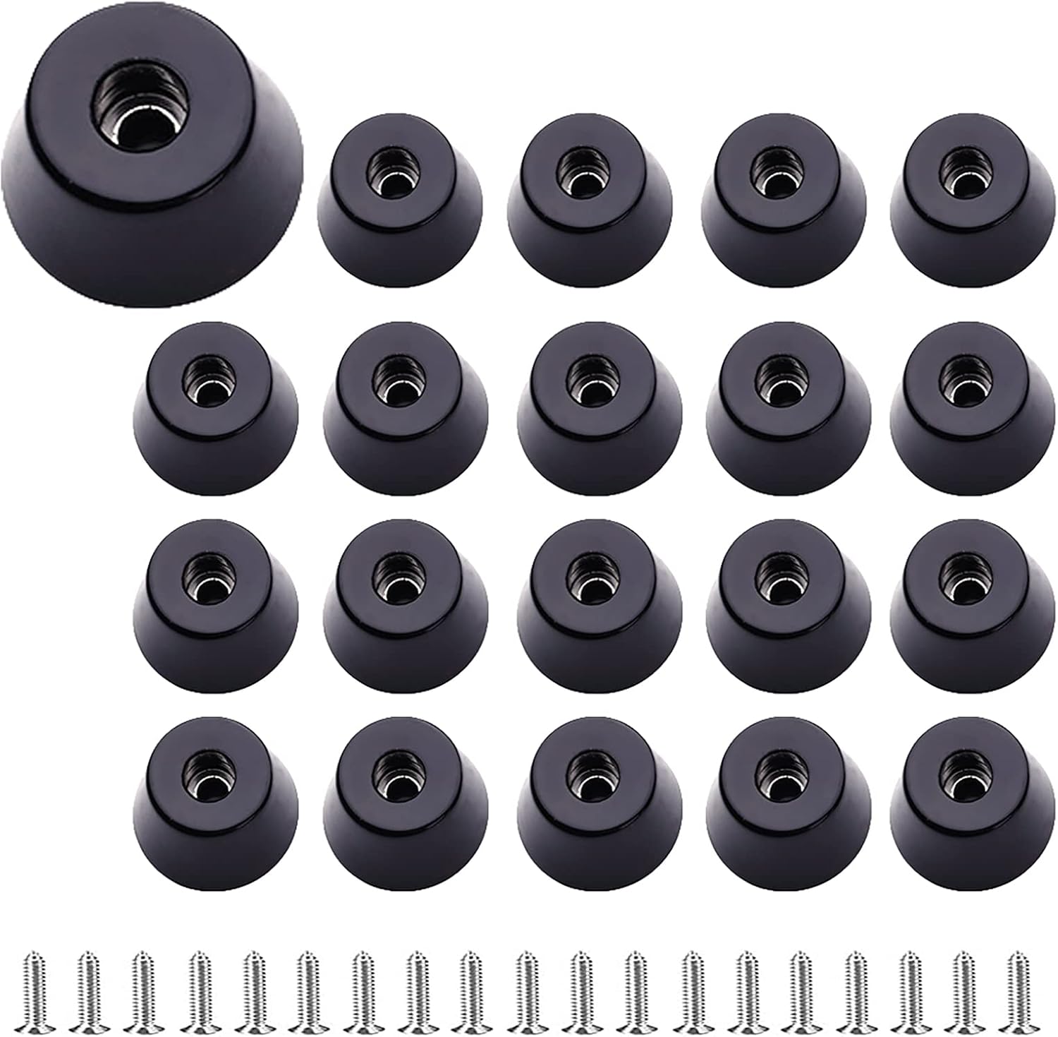 SHULLIN Lot De 20 Pieds En Caoutchouc Pour Table Chaise, Pieds En