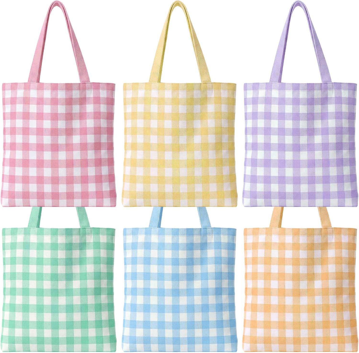 Paterr 6 Pack Tote Bags Canvas Handbag Reusable Grocery Bag Gifts for Women Birthday Events Party Gifts