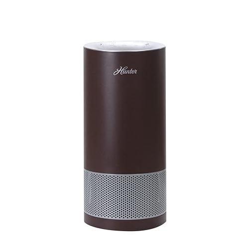 Hunter HP450UV Round Air Purifiers for Home, True HEPA Air Purifier Tower for Pets, Odors, Allergens, Smoke, Dust, VOC's