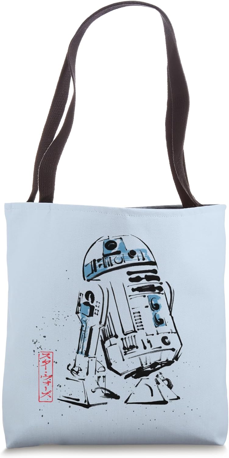 Star Wars R2-D2 Japan Sumi-e Ink Wash Painting Style Tote Bag