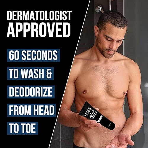 Miniatura 5 de RUGGED & DAPPER Age + Damage Defense - Hidratante facial y gel de lavado corporal de doble propósito + paquete de champú