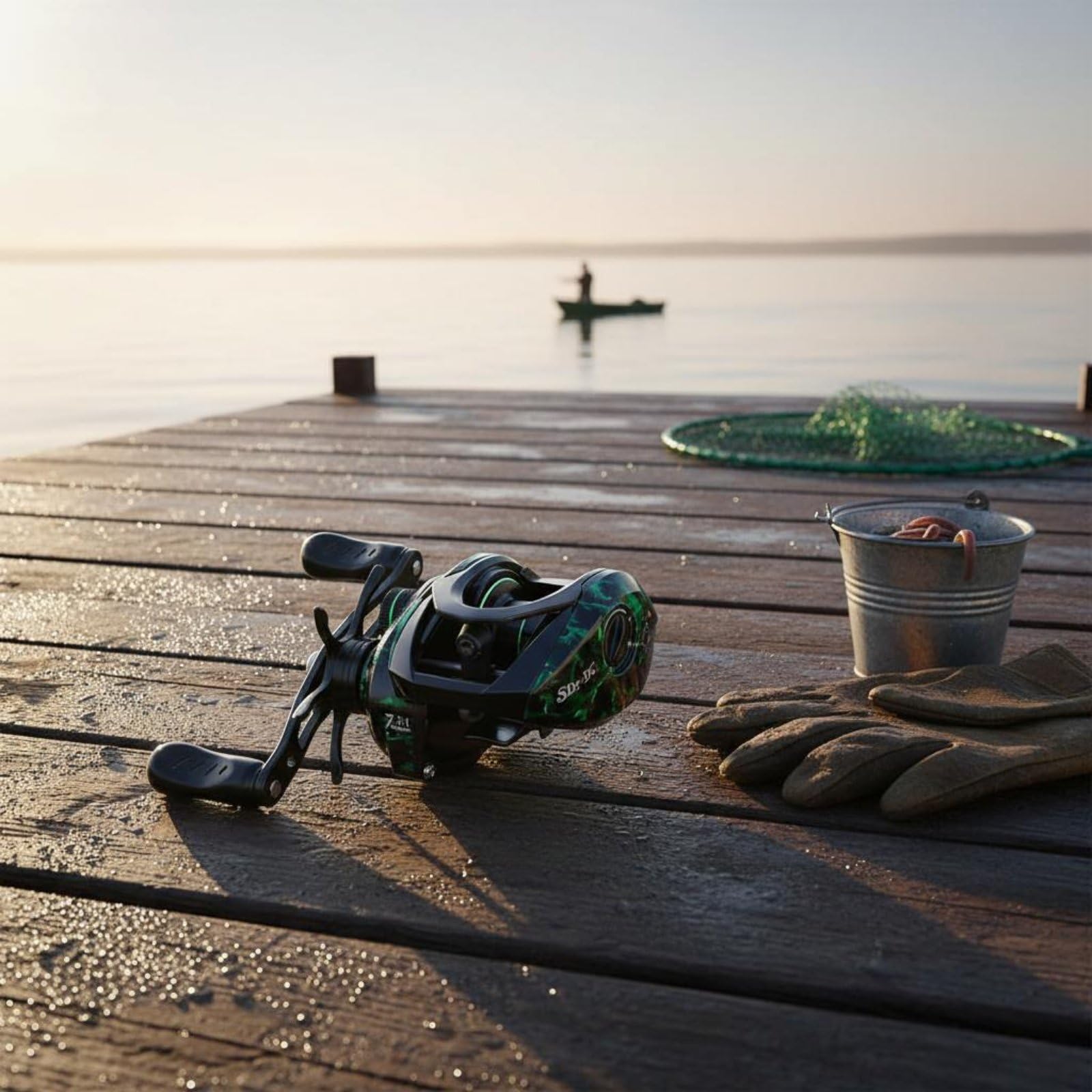 Milageto Freno Electrónico DC Alta Velocidad Antienredos Funcionamiento para Aficionados a la Pesca