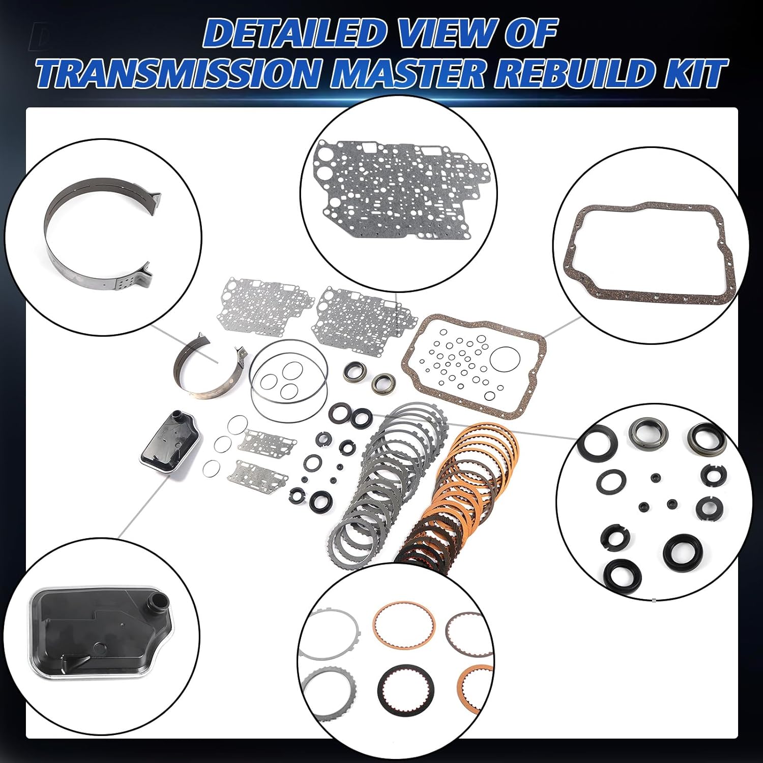 FN4AEL 4F27E Transmission Super Master Rebuild Kit w/Filter Fits for Focus 2012-2018 4 SPEED Ecosport Verisa Tribute Cx-7,for 2011-2019 3 Sport 2.0L Aftermarket Parts