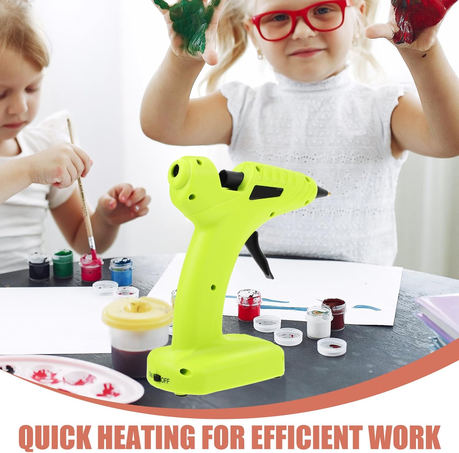 DOITOOL Cordless Hot Glue Sprayer for DIY Crafts Ergonomic Design Hot Melt Trigger Machine for More Versatile Glue Tool for Home Projects