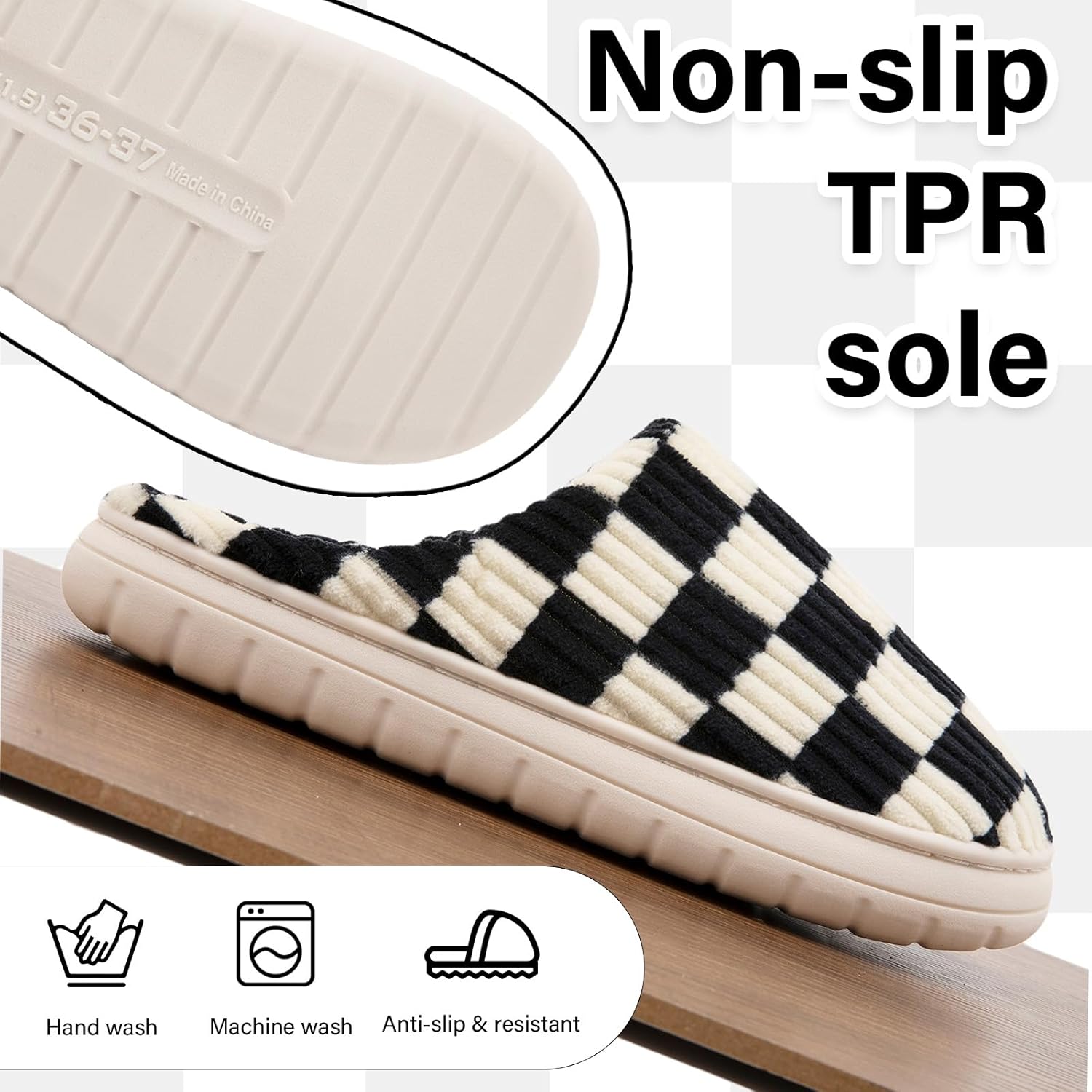 Jaeynow Fuzzy Slippers for Women Indoor,Unisex House Shoes Memory Foam Slippers for Men Winter Warm Plush Bedroom Shoes with Faux Fur Lining Comfy Trendy Gift Slippers - Image 5